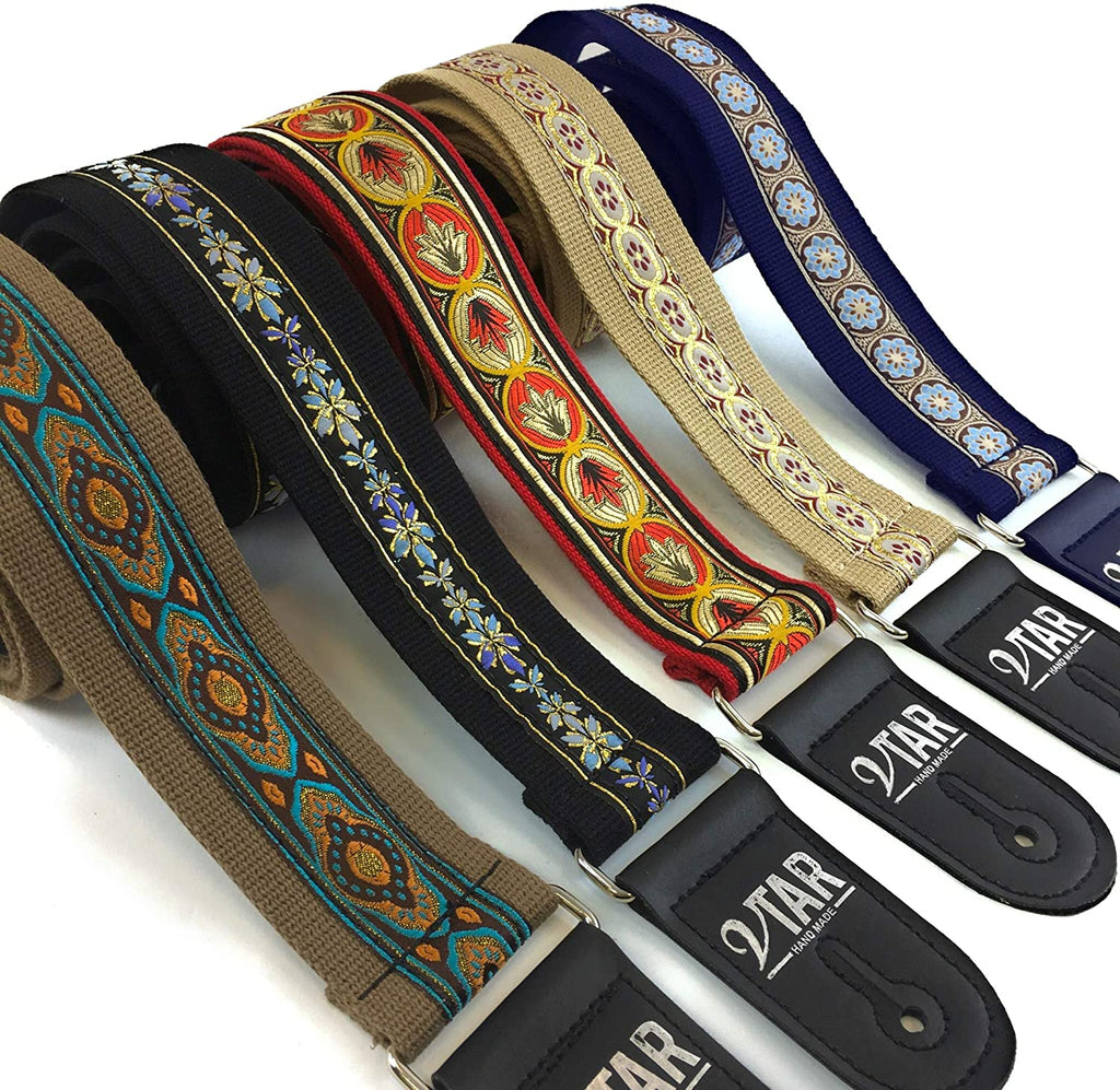 Ace Patterned Guitar Strap; Boho top Guitar Strap /bh