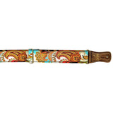 The Sgt. Pepper Red & Blue Paisley Guitar Strap - Vtar Vegan Guitar Straps