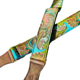 The Sweet Dreams Pink & Blue Paisley Guitar Strap - Vtar Vegan Guitar Straps