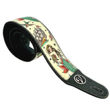 The Tattoo'd Lady Guitar Strap (American Traditional Tattoo Collection) - Vtar Vegan Guitar Straps