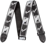 Fender Monogrammed Strap, Fully adjustable length (36",58"), Red/Black/Blue, 0990681543