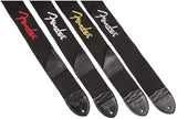 Fender Guitar Strap, Polyester Webbing with Grey Logo, Adjustable 33”-53”, Black, 990662043