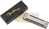 Fender Blues Deluxe Harmonica, Key of G, 10 Holes, Nickel Chrome, Includes Case, 0990701002