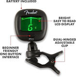 Fender FT-1 Pro Clip-On Tuner, For Electric, Acoustic & Bass Guitars & Ukuleles, Black, 0239978000