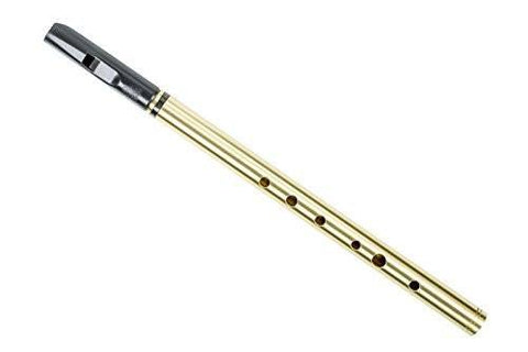 DX204D - TUNEABLE SOPRANO D WHISTLE BRASS BODY NICKEL SLIDE - INCLUDES FREE MOP CLEANER WORTH Â£4.95 - 1to1 Music