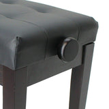 Sonata Piano Stools Bench (Adjustable with Vinyl Button Top) - Polished Ebony - 1to1 Music